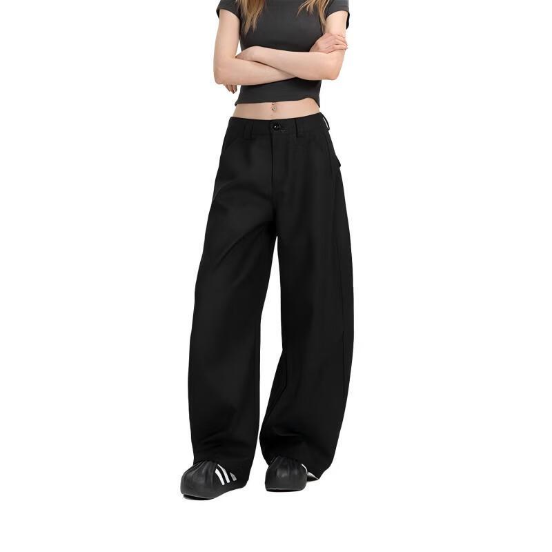 ICH MODE Women's Relaxed Fit Wide-Leg Trousers