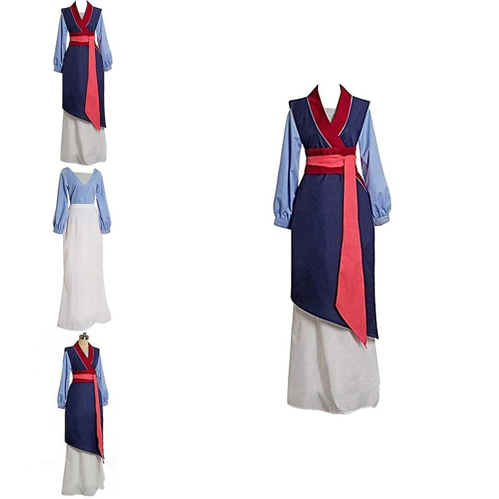 Elegantes Mulan Traditionelles Kimono-Kleid Komplettes Set für Halloween-Party Cosplay