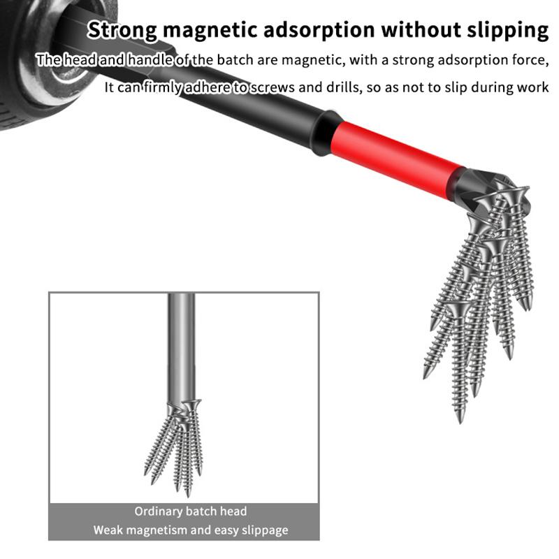 12/24Pcs Magnetic Screwdriver Bit Set With Anti Slip Shockproof Hexagonal Handles Suitable For Various Tools
