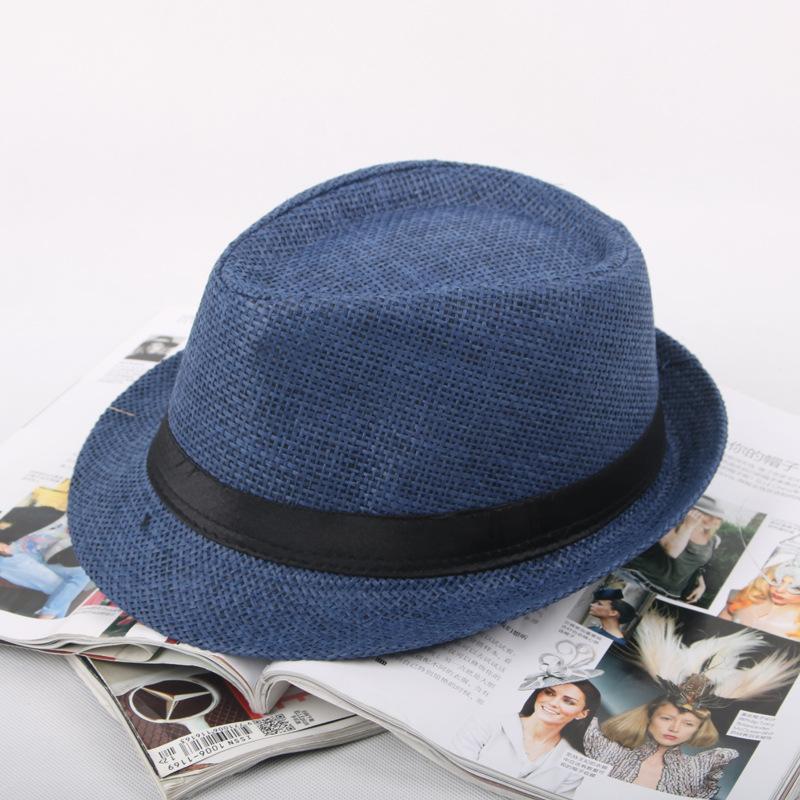 Parent-child Sun Hat Summer Sun Hat Men's Straw Sun Hat Children's British Top Hat Performance Jazz Hat