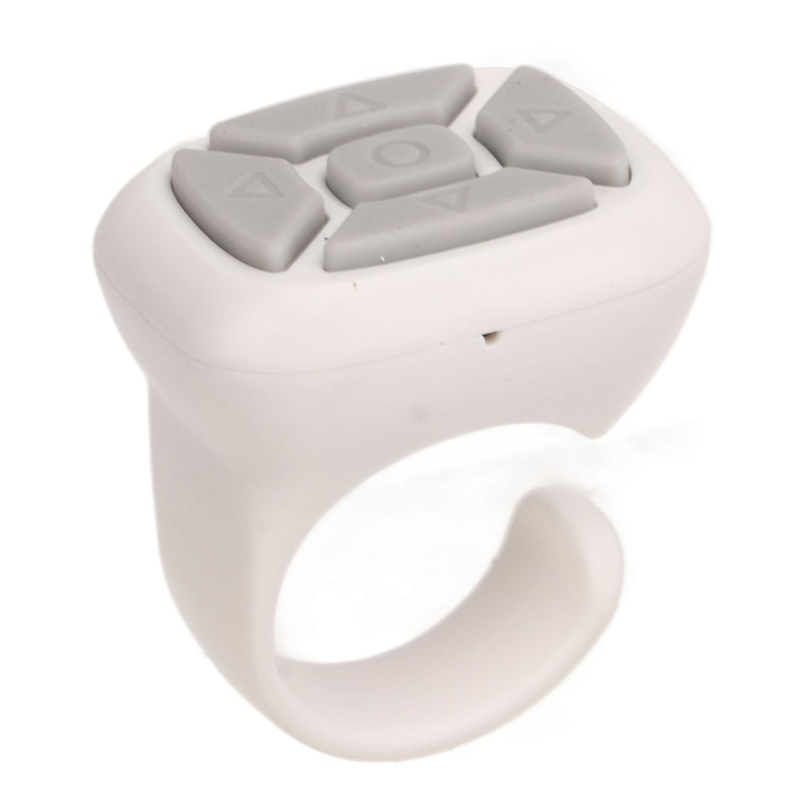 

Bluetooth Remote Control Ring USB Rechargeable App Page Turner for Tik Tok for Kindle Cell Phone белый