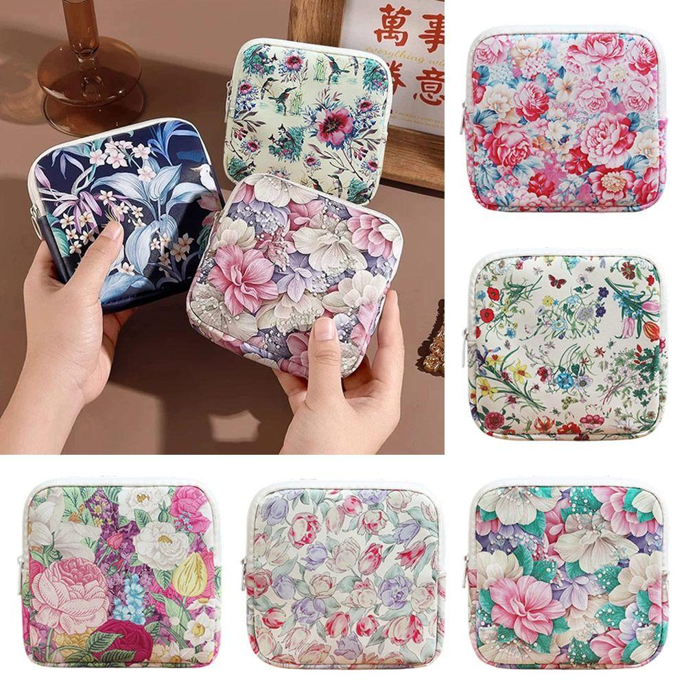 Zipper Pouch Sanitary Pads Bag Multipurpose Mini Data Cables Organizer Cosmetic Bag Travel