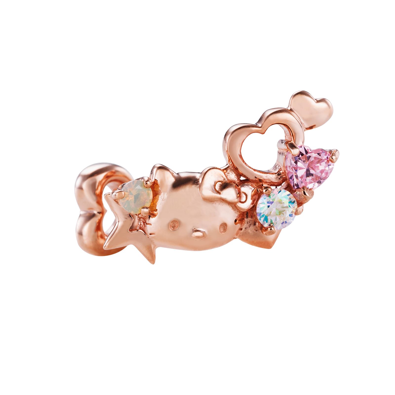 

Ear Cuff Hello Kitty 50th Anniversary Sanrio Characters Silver 925 Cubic Zirconia Pink [White Clover] SAKT50-E002PG рожевий