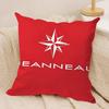 JJEANNEAUs Logo Cushion Cover Short Plush Doublesided Print Square Throw Pillow Covers Sofa Home Cushion Decor
