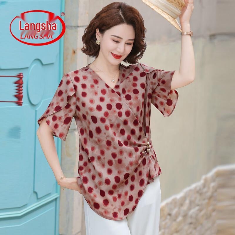 LangSha Women s Summer T-Shirt Blouse 3XL