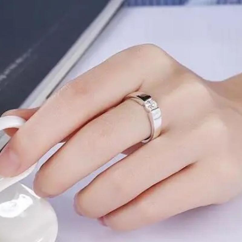 Charm 925 Sterling Silver Rings for Women Shining Crystal Size 7/8/9/10 Fashion Party Gifts Engagement Wedding Jewelry