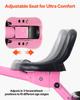 Toddler Tricycle for 2-5 Year Old, Folding Kids Trike with Adjustable Seat, Storage, Carbon Steel Frame, Handlebar Grips for Outdoor Play, Tricycle