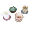 DIY Diamond Paint Christmas Coasters Pack of 8 Ceramic Drink Glass Cup Cushion Non-slip Table DIY Placemat Insulation Pad with Holder
