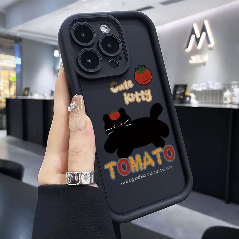 English kitten is suitable for iphone16pro mobile phone case Apple 15 foreign trade 14 cartoon 13promax new 12x