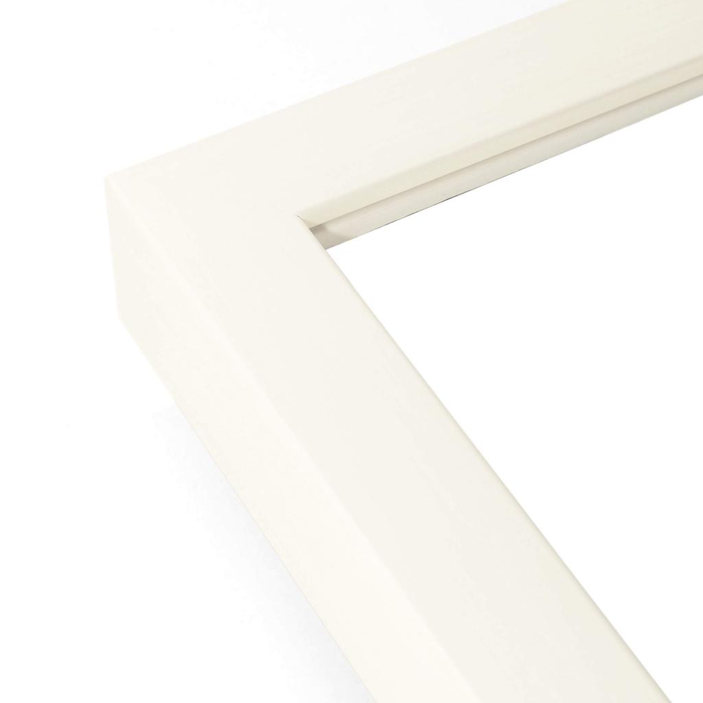 Aluna Oil Painting Picture Frame Double Frame Acrylic Specifications with Wall Hook (Milk White, F4)