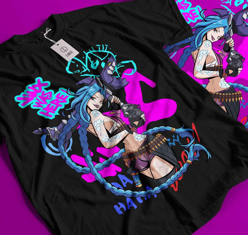 

Jinx Arcane T-Shirt Japanese Best trend Anime Cartoon Jinx Arcane Gift Shirt 295 2XL