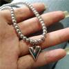 New Korean Fashion Simple INS Style Comb Heart Metal Pendant Long Necklace For Women Charm Accessories 2025 Grunge Jewelry Gift