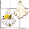 Set of 20 Yellow Enamel Bee and Beehive Pendants for DIY Bracelets and Necklaces