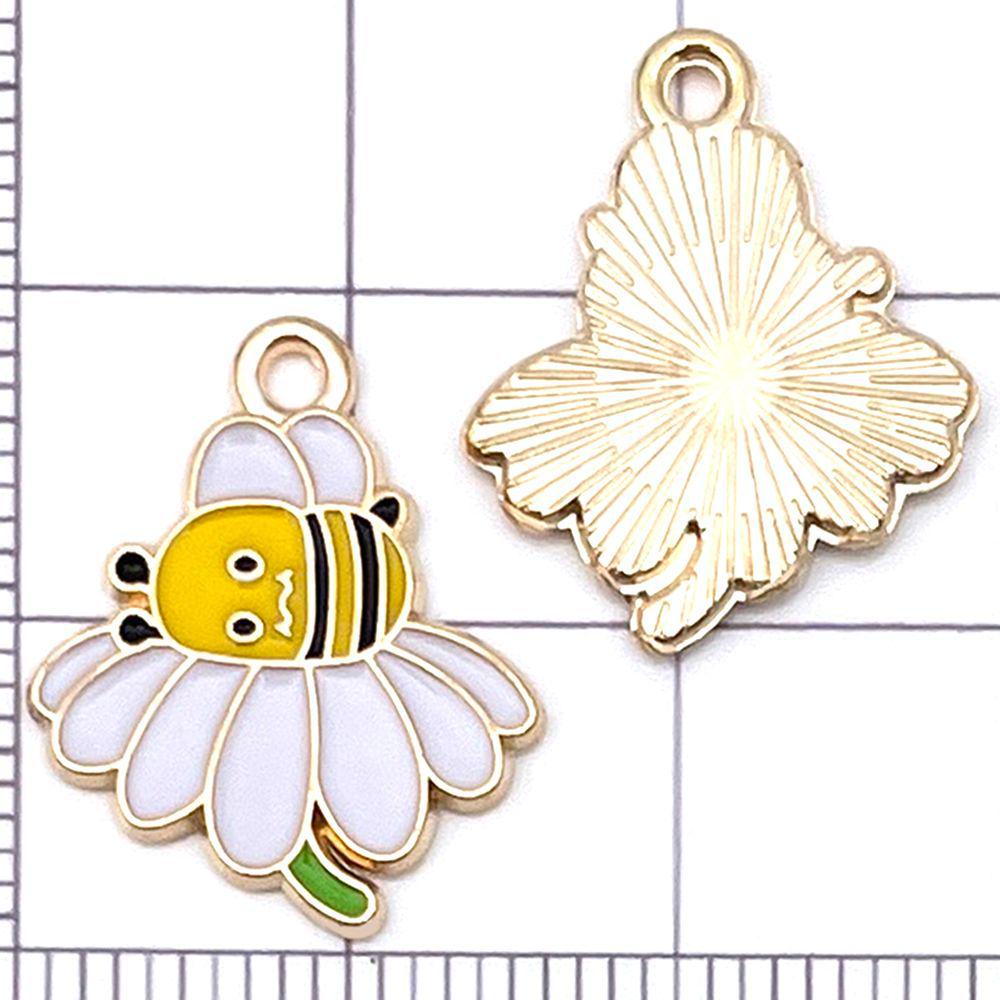 Set of 20 Yellow Enamel Bee and Beehive Pendants for DIY Bracelets and Necklaces
