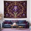 Schwarzer gemusterter Vintage-Wandteppich Wanddekoration für Zuhause Elegante Stilverbesserung Künstlerische Raumdekoration