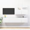 Vidaxl 4-Cz. TV Cabinet Set, White, Wood-Based Material