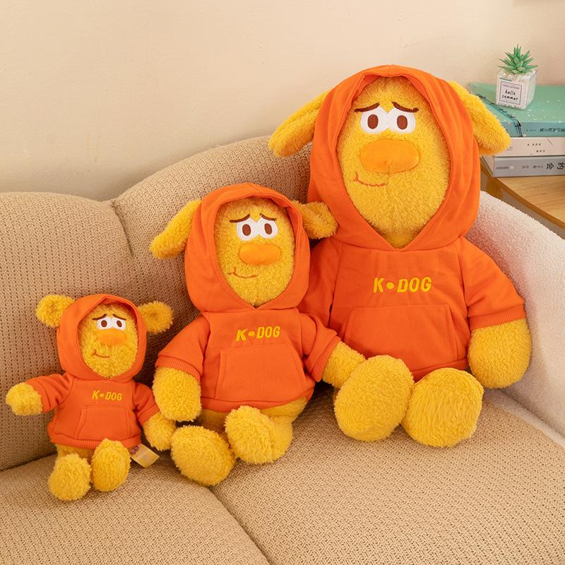 Plush Hoodie Puppy Toy Cute Hat Big Ears Funny Dress Doll Throw Pillow Gift