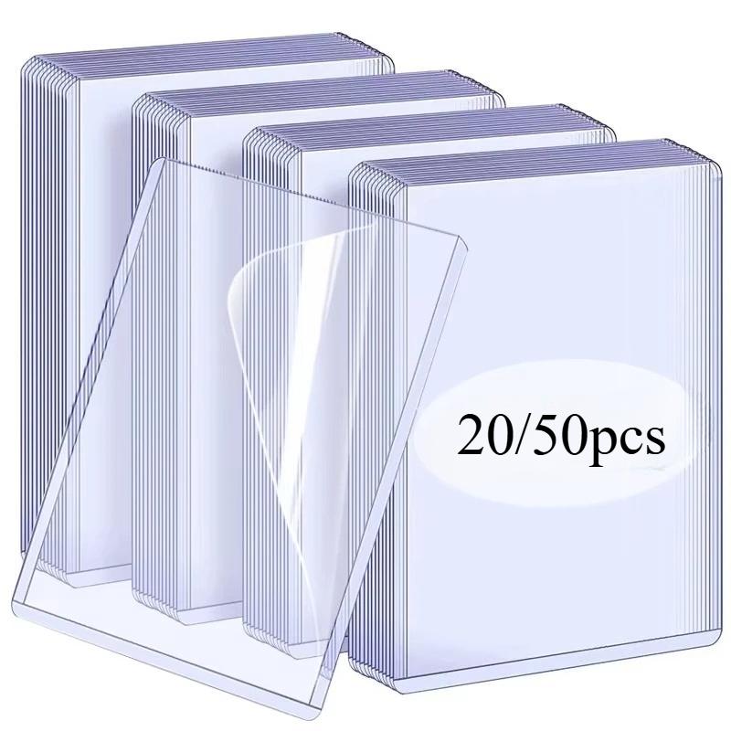 20/50 transparent card sleeves, clear card holders, transparent protective cases, idol photo game card protection cases