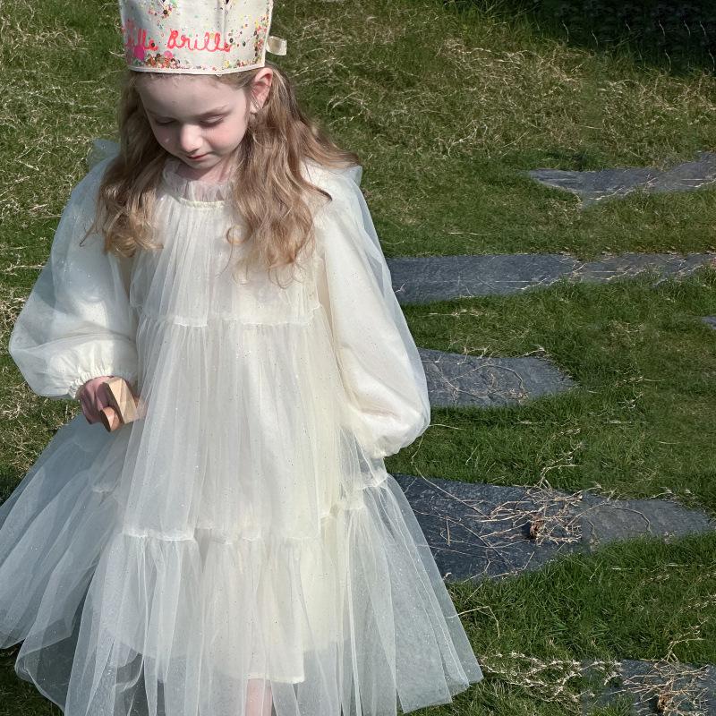 New Spring Girls' Sequined Tulle Princess Birthday Dress