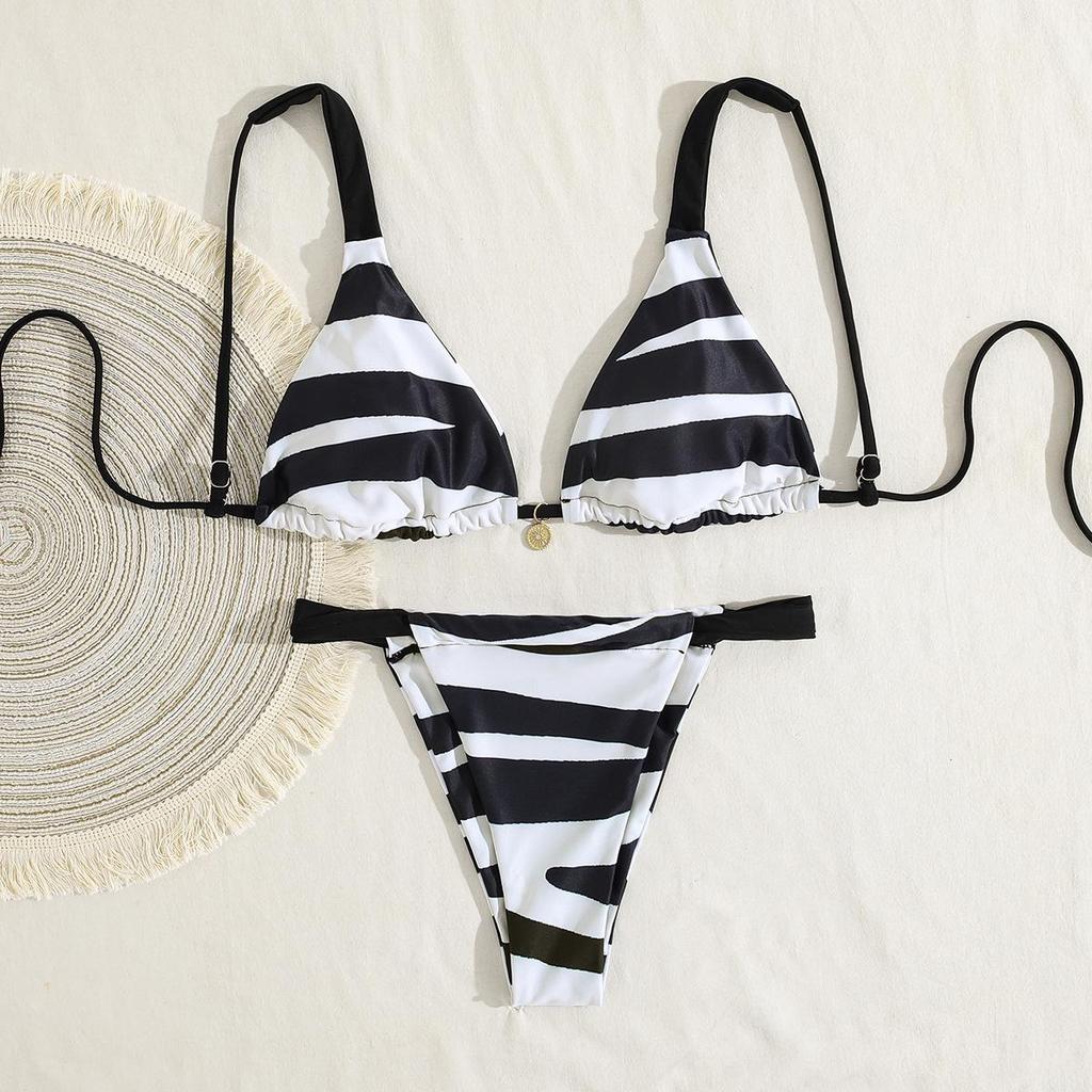 2025 Cross-Border European & American Sexy Print Bikini Swimsuit for Women