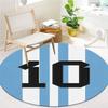 Lionel Messi Round Area Rug,Carpet Rug for Living Room Bedroom Sofa Playroom Decor,Non-slip Floor Mat