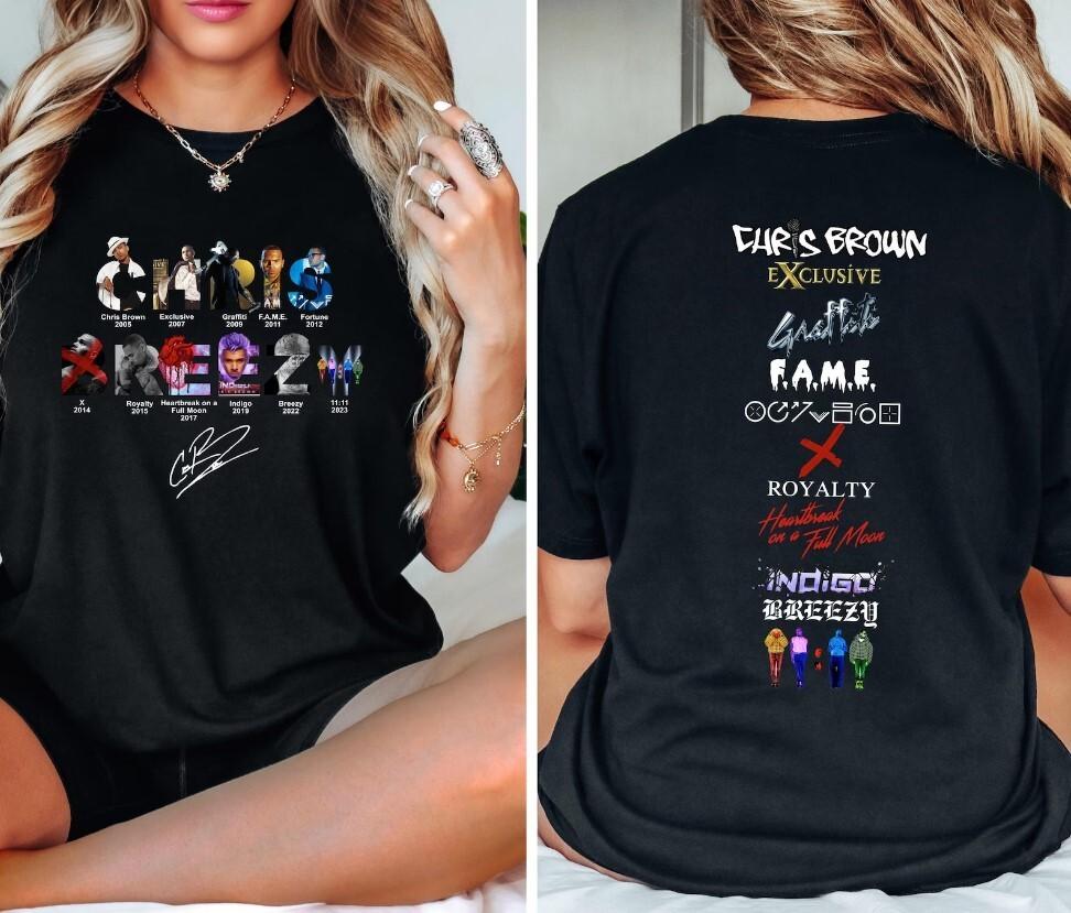 Chris Brown 11 11 Tour 2026 Shirt Chris Brown Shirt Chris Brown Breezy Tour XL