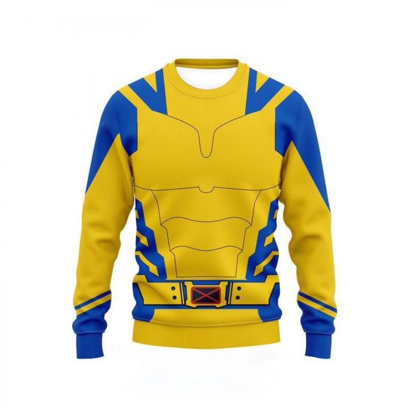 Deadpool Wolverine Cosplay Hoodie Digital Print Unisex Long Sleeve Sweatshirt Fans