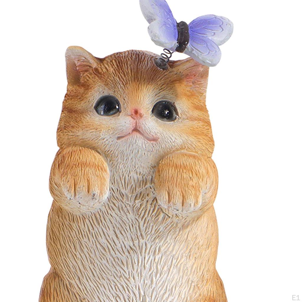 Aquarium Hanging Cat Decoration Garden Sculpture Creative Flower Pot Decor Animal Potted Ornament