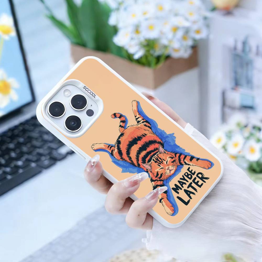 

Funny animals Phone Case For iPhone17, 16,15,14,13,12 Pro Max Black Candy Matte Shockproof Cover iPhone16pro