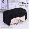 Five-Layer Large-Capacity Pencil Case for Girls - Simple, Stylish, Drawstring Design for Primary and Middle School Students