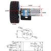 65/85mm DIY Smart Remote Car Motor Kit Diy Set Tracking Rubber Red&Blue Wheel 6V 12V 24V DC Gear Motor Low Speed Motor