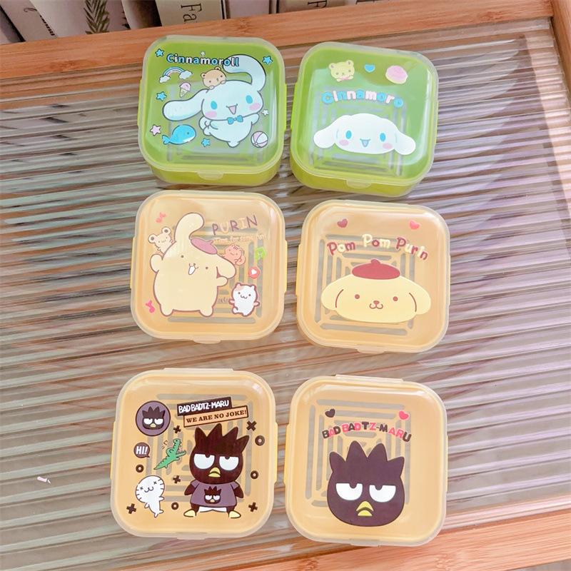 1 ks koupelnové umyvadlo s krytem, ​​odtok, rámeček na mýdlo do pračky, kawaii kreslený Sanrio My Melody Hello Kitty mýdlový box