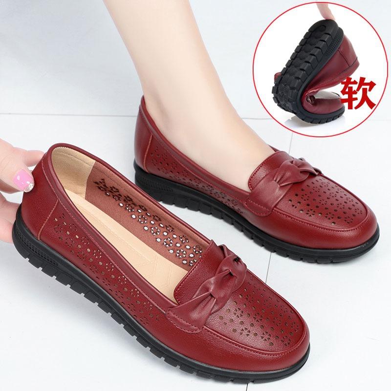 Fashion Women Flats Shoes Casual Light Comfortable Non Slip Female Flats New Fashion Outdoor Loafers Women Leather Shoes
