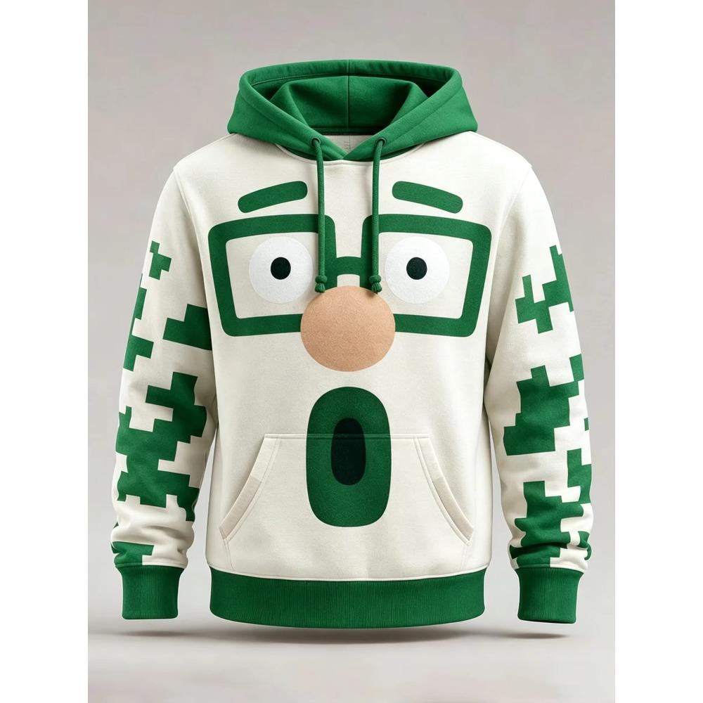 Unisex Print Hoodie Christmas Party Family Hoodies Geometric Pullover Long Sleeve Casual Streetwear Funny Christmas Hoodies TopsUnisex Woman's