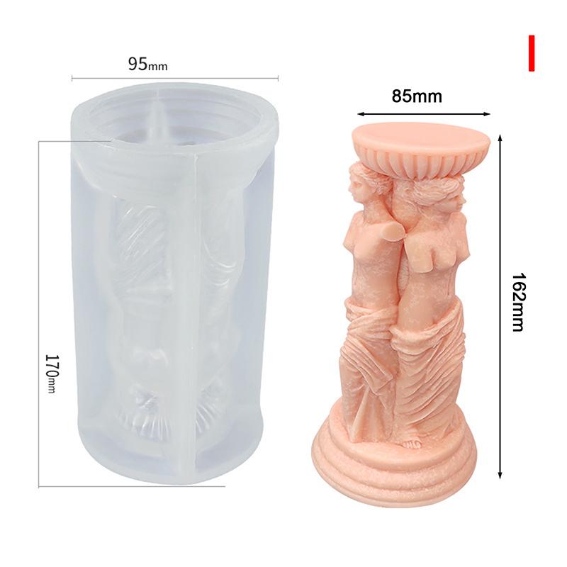 Roma Sütunu Silikon Mum Kalıp Diy İnsan Vücudu Kalıp Heykel El Sanatları Hediyeler