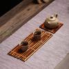 Sqaure Rectangle Bamboo Raft Coaster Bamboo Anti-slip Mat Multi-purpose Heat Insulation Pad  Tea
