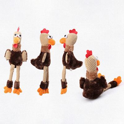 Hühnerform Hund Welpe Kauspielzeug Weiches Quietschgeräusch Plüschpuppe Haustierbedarf