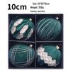 10cm Diamond Flocked Christmas Ball Ornaments - Set of 4