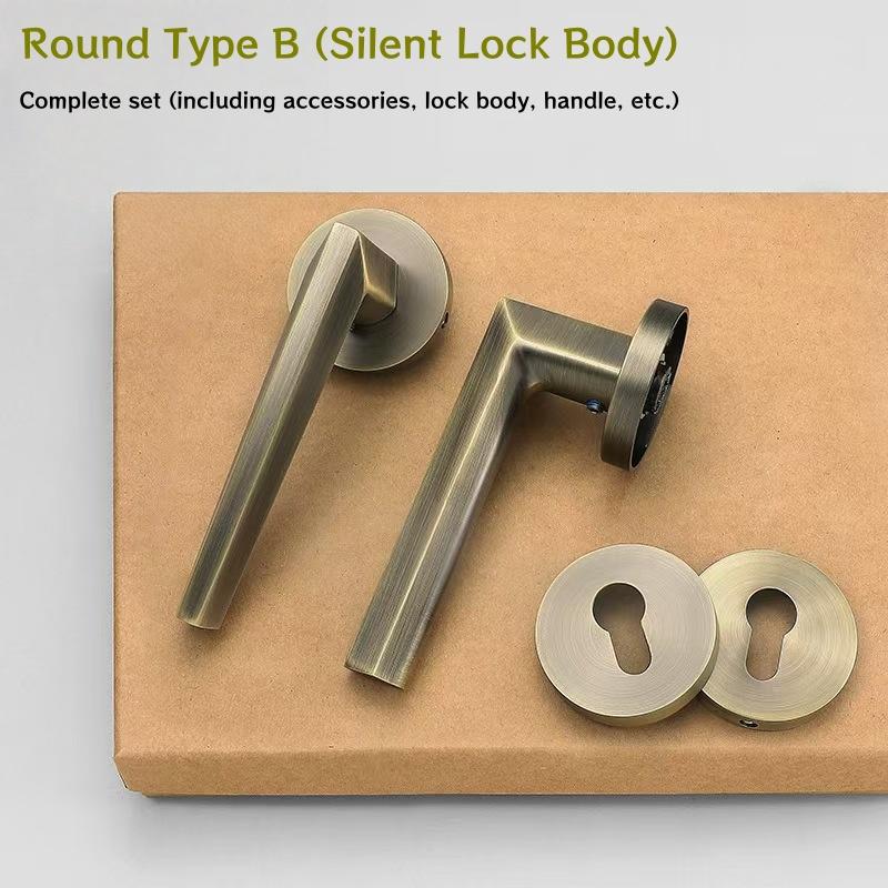 Hot Sale Passage Handles for Interior Doors Antique Bronze Easy Install Door Lever Handle Privacy Door Knobs With Locks With Key