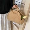 Korean Style Women's Handbag: 2026 Summer Woven Cotton Rope Tote
