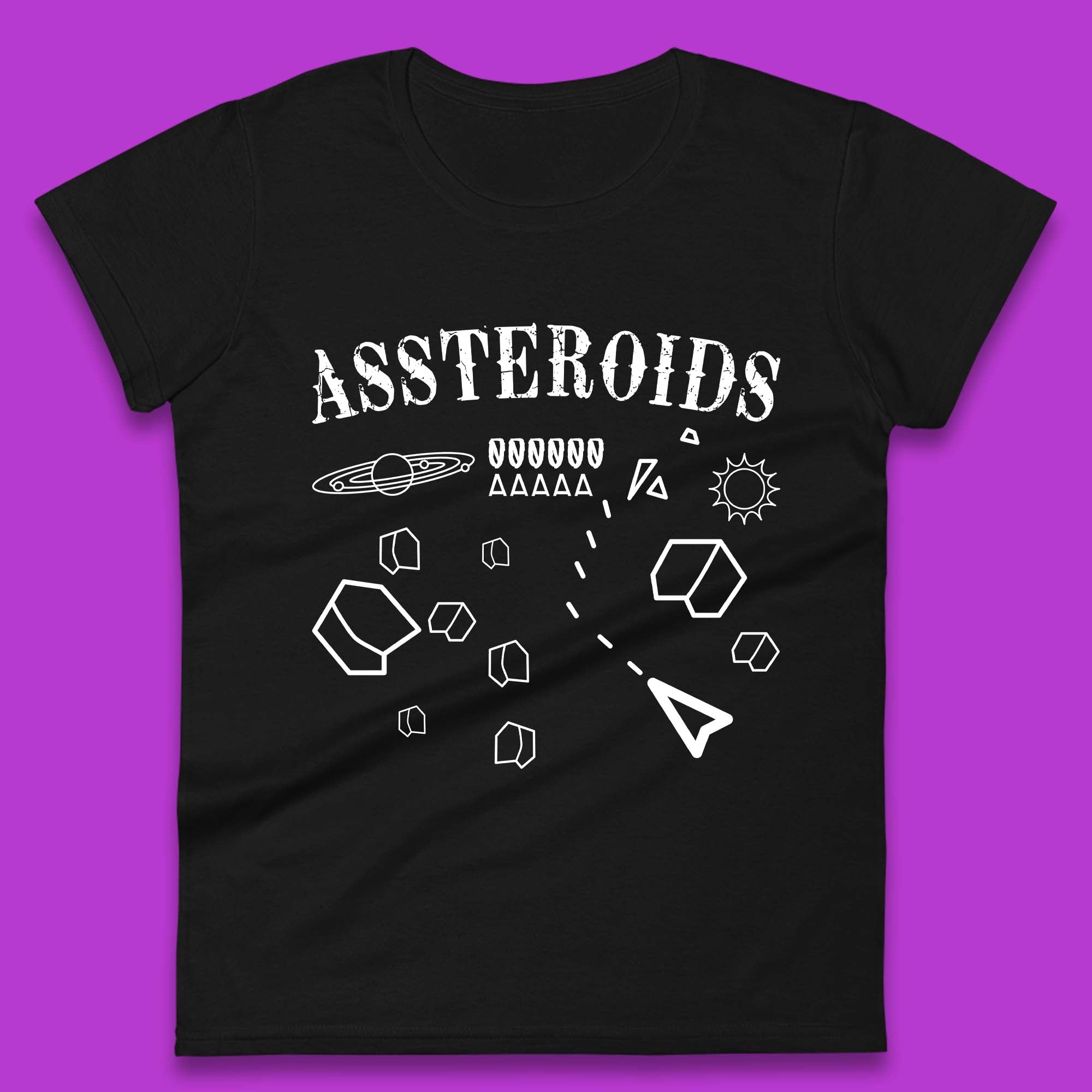 Assteroids Video Game Womens T-Shirt Mens Tops Tees Unisex S