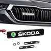 1/2 Stück Auto Dekorative Leuchte LED Fronthauben-Kühlergrill Emblem Abzeichen Dekor Für Skoda Octavia Fabia RS Kamiq Kodiaq Rapid SCALA Superb