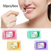 Ultra Fine Dental Floss Picks Fruit Mint Flavored High Tensile Round String 50 Pcs In Box