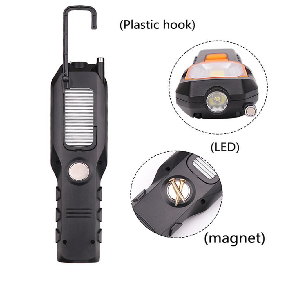 Cob Work Light 4 Modes Multifunctional Usb Charging Car Maintenance Light Camping Lamp With Magnet