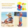 5 PCS Toy Sand Bucket Toys for Kids Animal Sandbox Playing Clock Seaside