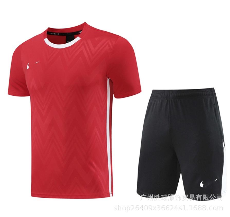 Nk Tuta da Allenamento Pantaloncini a Maniche Corte Casual, Maglia da Calcio, Maglia di Classe, Maglia Sportiva Fitness da Corsa per il Commercio Estero