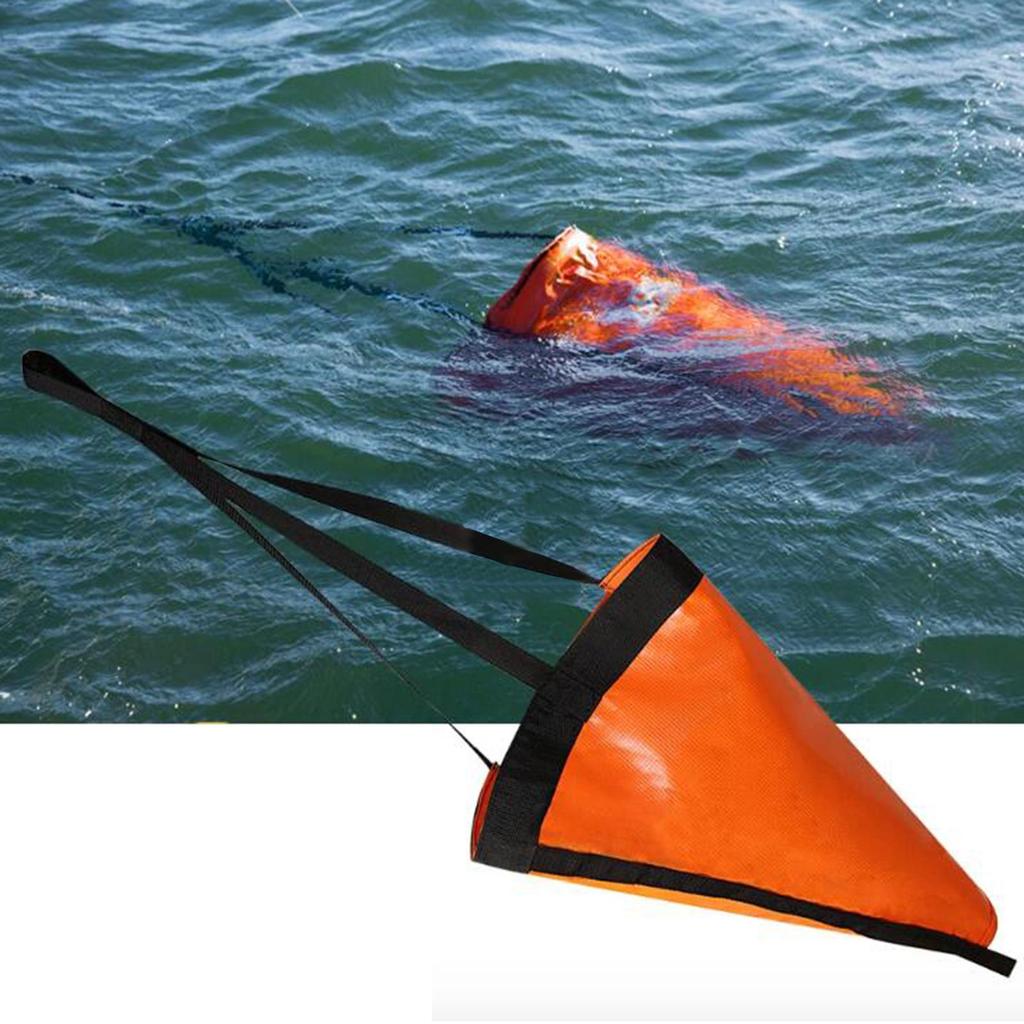 Compact Boat Bag with Rowing Sock and Drogue Anchor for Power Boats