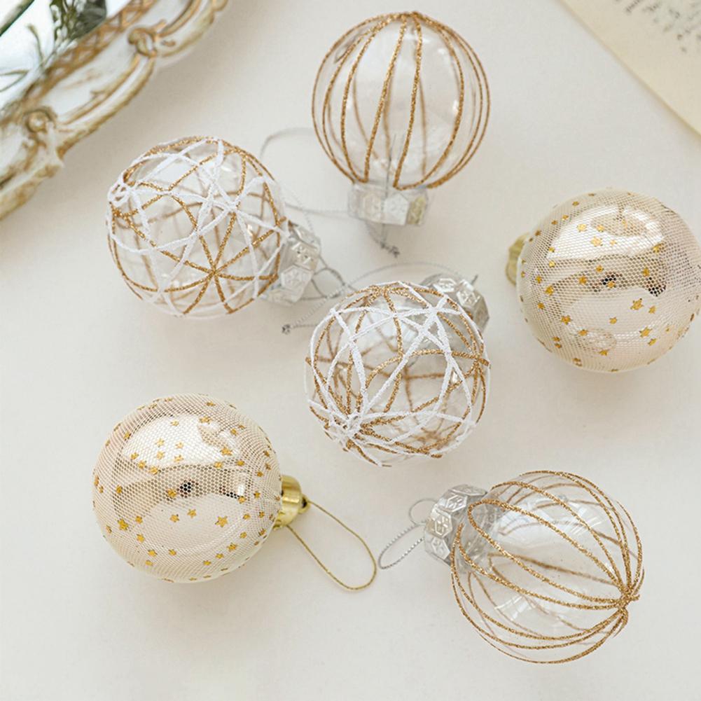 6 Stück Weihnachtsbaum Plastikkugel Weihnachtsdekoration Anhänger Kugel