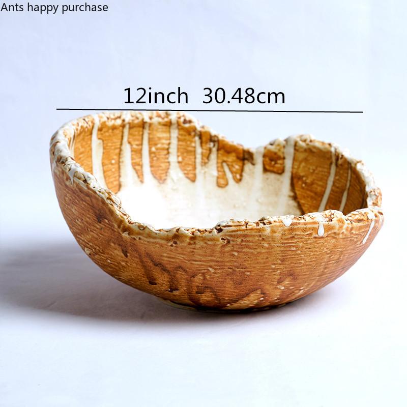 Ceramic Plates Irregular Dinner Plate Western Steak Plates Fruit Salad Bowl Dessert Plate Soup Bowl Sushi Dish Hotel Tableware