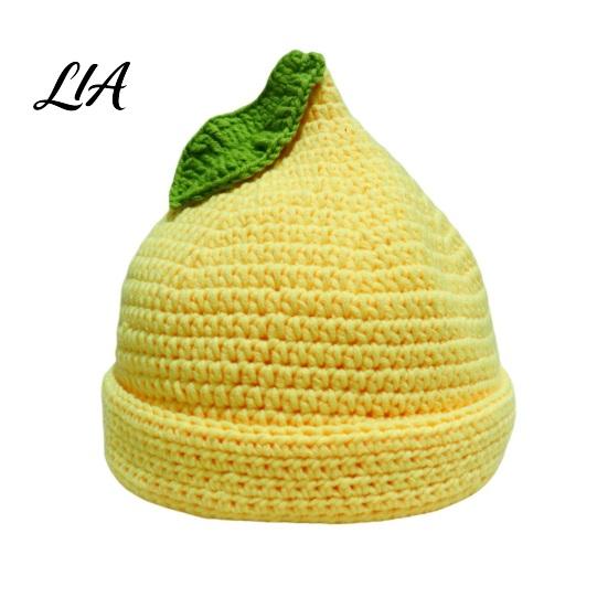 Adorable Fruit Design Beanies Women Knitted Hat, Cute Stretchy Cozy Winter Beanies, Sweet Warm Skull Cap for Girls Cold Weather Elastic Fit Headwear
